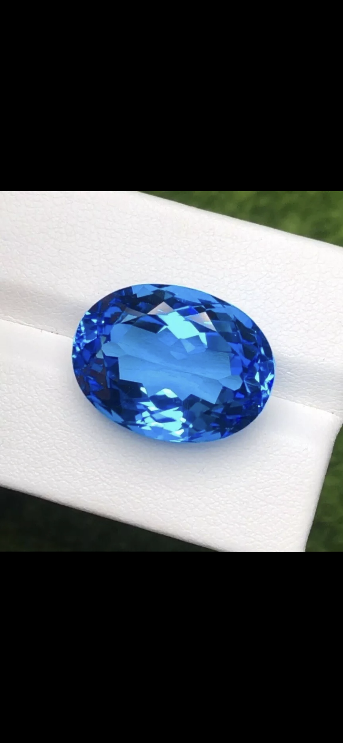Swiss Blue Topaz and Diamond Brooch