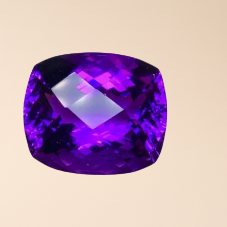 Amethyst, diamond and pearl brooch