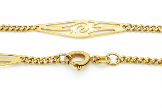 Art Nouveau Butterfly & Lily Necklace