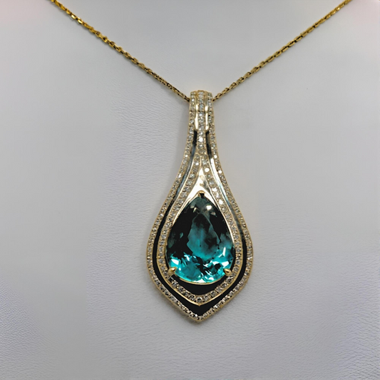 A dramatic Paraíba-colored statement jewel