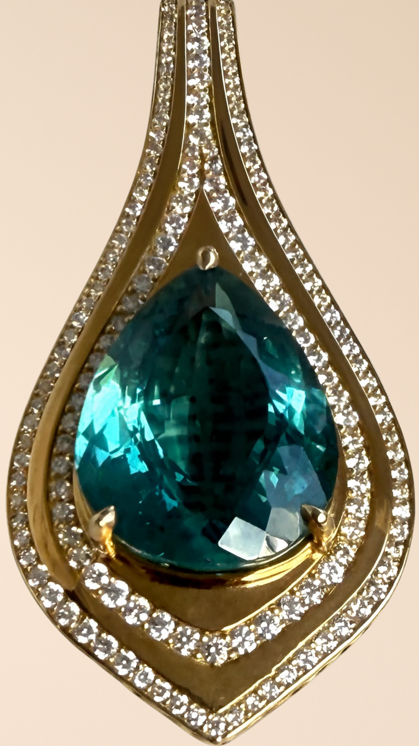 A dramatic Paraíba-colored statement jewel