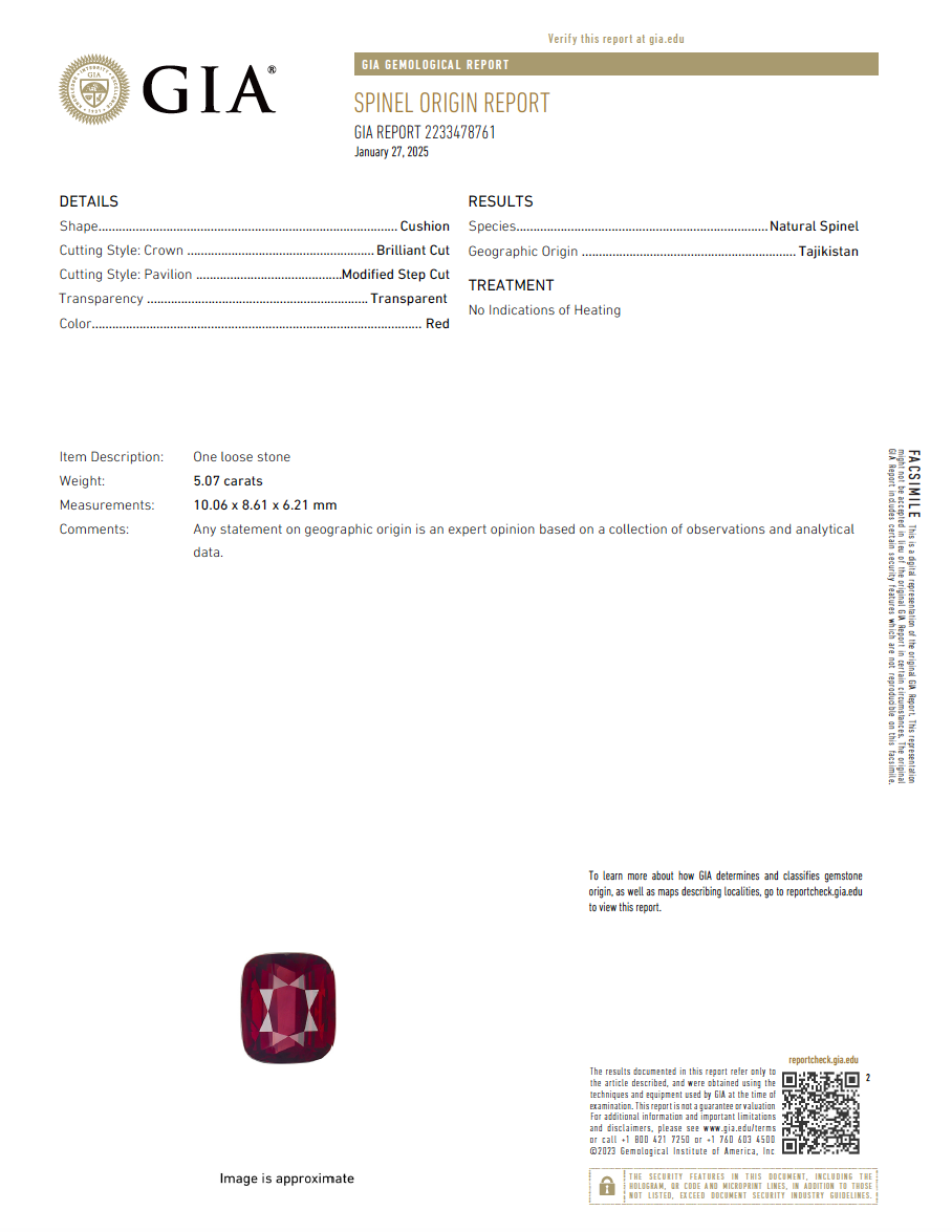 GIA-Certified 5.02 ct Red Spinel Men’s Ring (Size 8) in 18K Rose Gold — Belle Époque Inspired